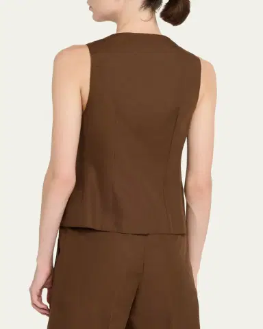 OFFICINE GÉNÉRALE Lane Italian Linen Vest | Thumbnail 3 OFFICINE GÉNÉRALE Lane Italian Linen Vest | Thumbnail 3