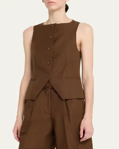 OFFICINE GÉNÉRALE Lane Italian Linen Vest | Thumbnail 4 OFFICINE GÉNÉRALE Lane Italian Linen Vest | Thumbnail 4