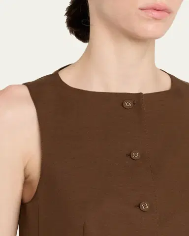 OFFICINE GÉNÉRALE Lane Italian Linen Vest | Thumbnail 5 OFFICINE GÉNÉRALE Lane Italian Linen Vest | Thumbnail 5