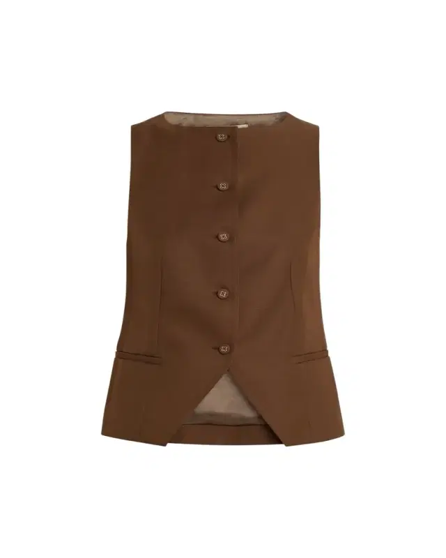 Officine Generale Lane Italian Linen Vest