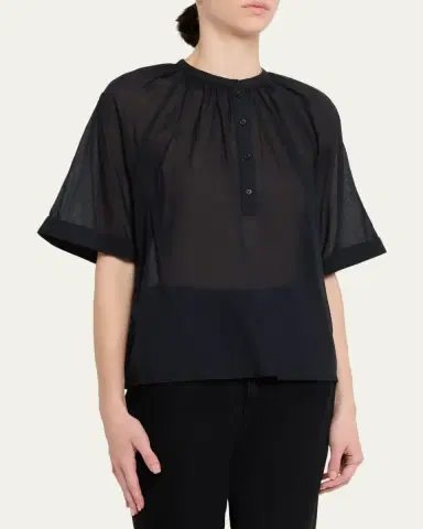 OFFICINE GÉNÉRALE Noria Cotton Voile Shirt | Thumbnail 4 OFFICINE GÉNÉRALE Noria Cotton Voile Shirt | Thumbnail 4