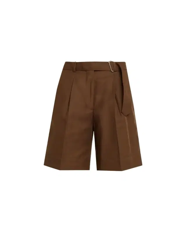 Officine Generale Dalva Belted Italian Linen Shorts