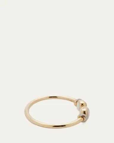 Pomellato Nudo Classic and Petit Rose Gold Bangle with White Topaz and Mother-of-Pearl, Size M | Thumbnail 3 Pomellato Nudo Classic and Petit Rose Gold Bangle with White Topaz and Mother-of-Pearl, Size M | Thumbnail 3