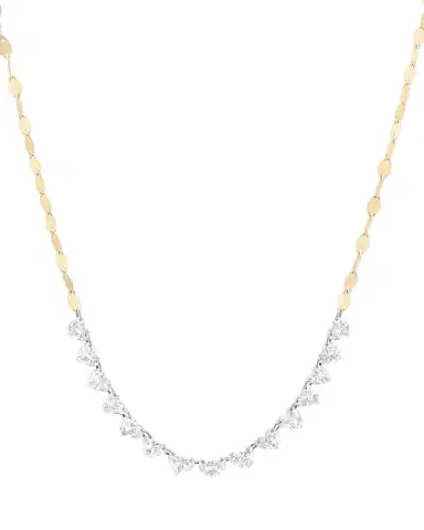 Lana 14K Gold Diamond Heart Tennis Necklace | Thumbnail 1