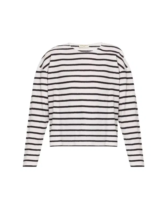 Leya Stripe Cotton-Linen T-Shirt