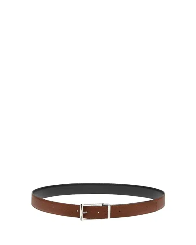 Men's Reversible Hammered Leather Belt