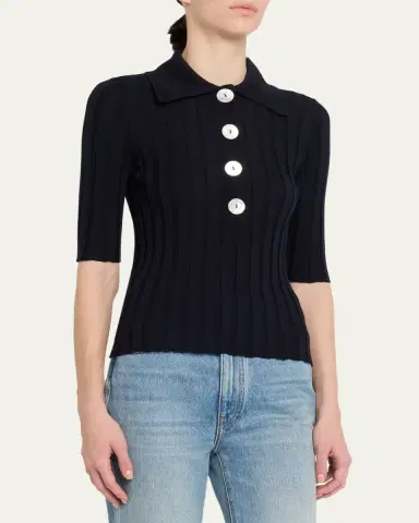 Nackiyé Sugarman Short Sleeve Knit Polo | Thumbnail 4 Nackiyé Sugarman Short Sleeve Knit Polo | Thumbnail 4