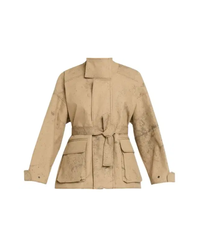 NACKIYE Canvas Cotton Cargo Coat