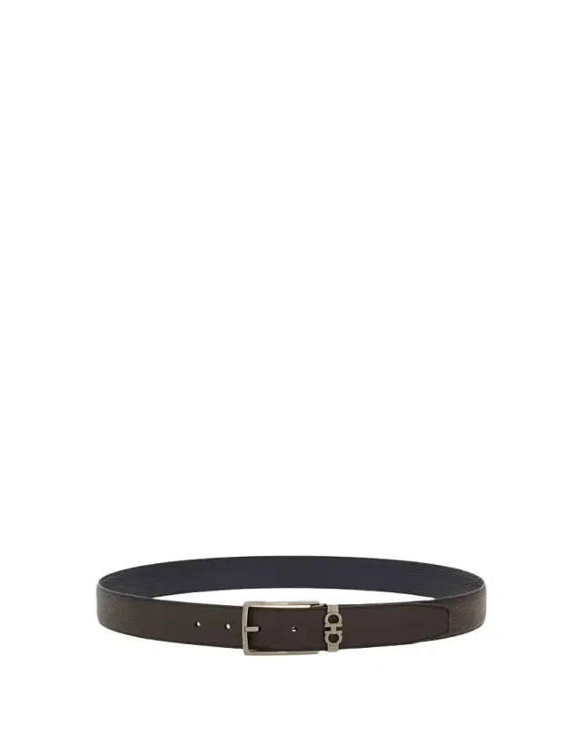 Men's Reversible Hammered Leather Belt