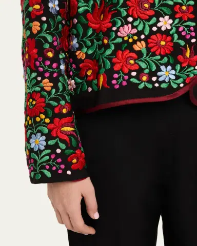 Rianna + Nina Floral Embroidered Mini Blouson Jacket | Thumbnail 5