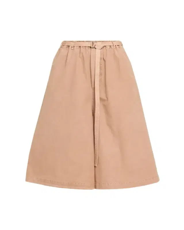 Belted Wide-Leg Crop Trousers