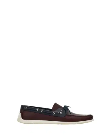 Ferragamo Men's Bahia Bicolor Leather Boat Shoes | Thumbnail 1 Ferragamo Men's Bahia Bicolor Leather Boat Shoes | Thumbnail 1