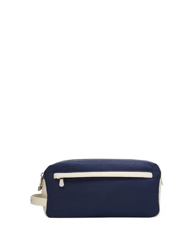 Brunello Cucinelli Men's Leather Double-Zip Toiletry Bag