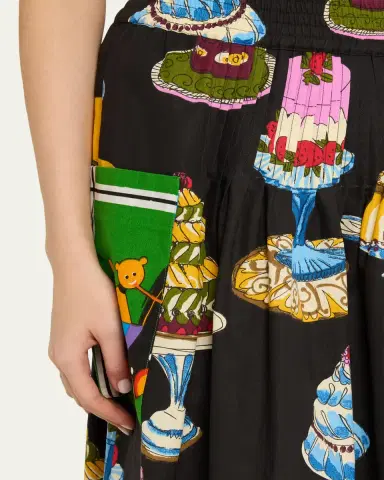 Rianna + Nina Printed Pocket Pleated Midi Pull-On Skirt | Thumbnail 5 Rianna + Nina Printed Pocket Pleated Midi Pull-On Skirt | Thumbnail 5