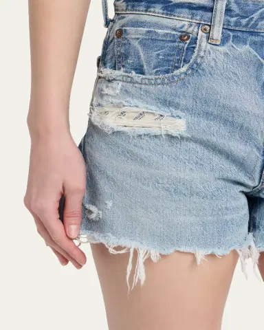 Moussy Vintage Ridgeme Distressed Denim Shorts | Thumbnail 5 Moussy Vintage Ridgeme Distressed Denim Shorts | Thumbnail 5