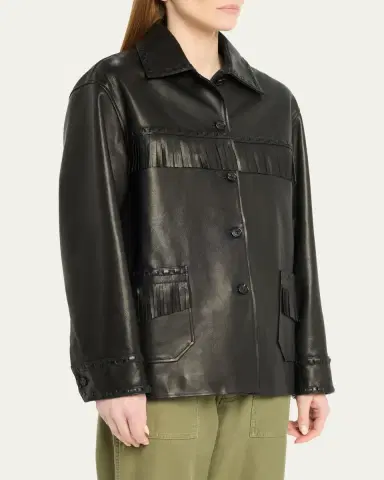Nili Lotan Gus Fringe Leather Jacket | Thumbnail 4 Nili Lotan Gus Fringe Leather Jacket | Thumbnail 4