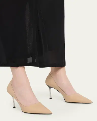 Gucci 85mm Trinity Leather Pointed-Toe Pumps | Thumbnail 2 Gucci 85mm Trinity Leather Pointed-Toe Pumps | Thumbnail 2