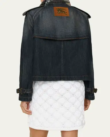 Burberry Mayfair Denim Crop Trench Jacket | Thumbnail 3 Burberry Mayfair Denim Crop Trench Jacket | Thumbnail 3