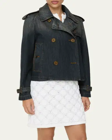 Burberry Mayfair Denim Crop Trench Jacket | Thumbnail 4 Burberry Mayfair Denim Crop Trench Jacket | Thumbnail 4