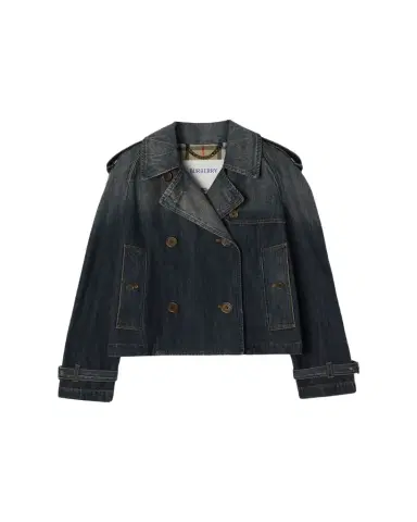 Burberry Mayfair Denim Crop Trench Jacket | Thumbnail 1 Burberry Mayfair Denim Crop Trench Jacket | Thumbnail 1