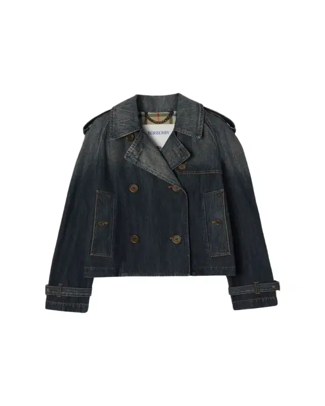 Mayfair Denim Crop Trench Jacket