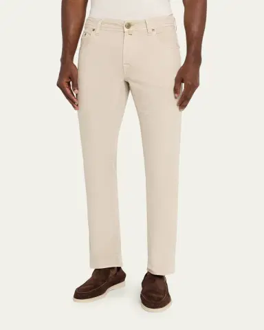 Jacob Cohen Men's Denim Slim-Straight Leg Five-Pocket Pants | Thumbnail 4