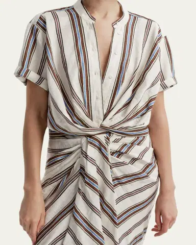A.L.C. Leonore Gathered Linen Top | Thumbnail 5 A.L.C. Leonore Gathered Linen Top | Thumbnail 5