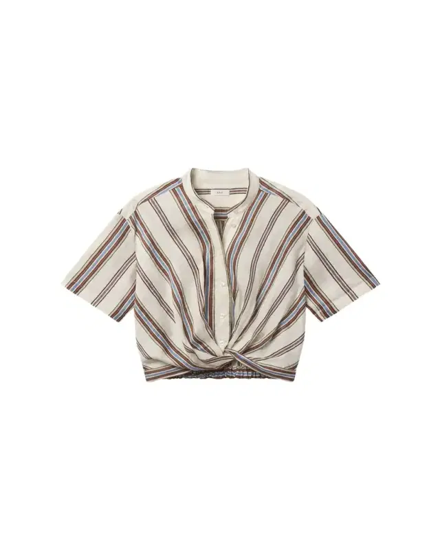 Leonore Gathered Linen Top