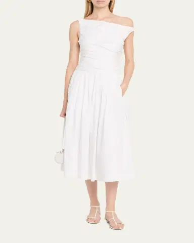 Cara Cara Zora A-Line Poplin Midi Dress | Thumbnail 2