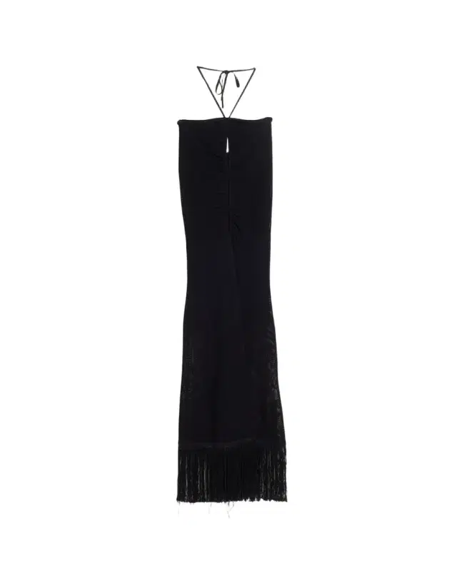 Cara Cara Hawthorn Fringe Halter Dress