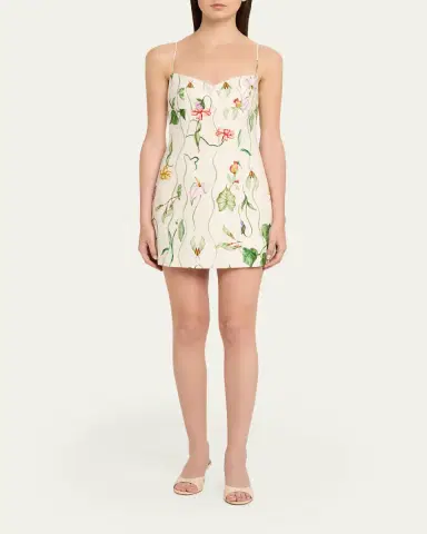 Cara Cara Cherry Linen Mini Dress | Thumbnail 2 Cara Cara Cherry Linen Mini Dress | Thumbnail 2