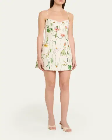 Cara Cara Cherry Linen Mini Dress | Thumbnail 4 Cara Cara Cherry Linen Mini Dress | Thumbnail 4