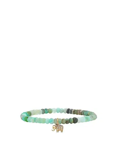 Sydney Evan 14K Diamond Mini Elephant Charm on Opal Bracelet | Thumbnail 1