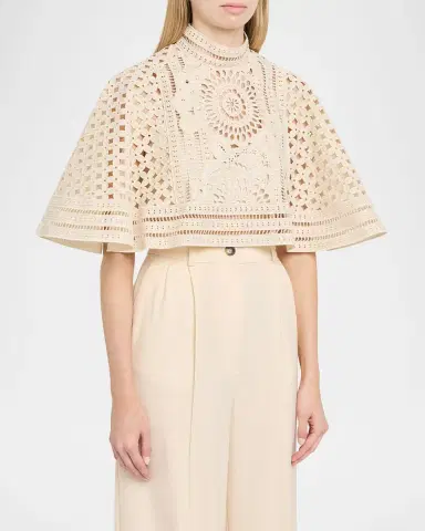 Zimmermann Indra Embroidered Cape | Thumbnail 3