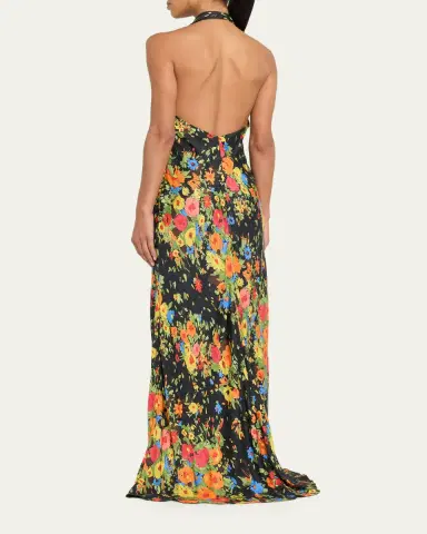 A.L.C. Mabel Floral Halter Gown | Thumbnail 3 A.L.C. Mabel Floral Halter Gown | Thumbnail 3