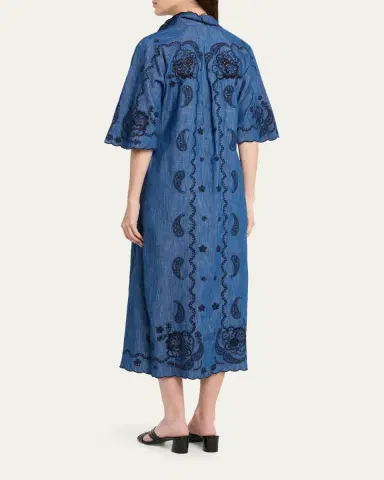 Zimmermann Aster Embroidered Midi Dress | Thumbnail 3