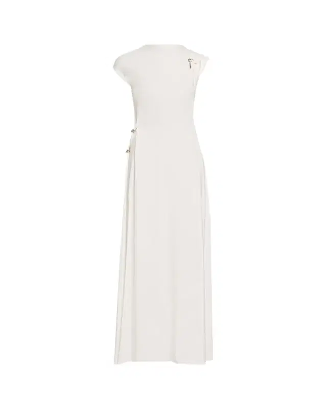 GRACE LING Relic Charms Gathered Jersey Maxi Dress