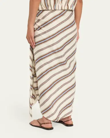 A.L.C. Rhodes Draped Linen Midi Skirt | Thumbnail 3 A.L.C. Rhodes Draped Linen Midi Skirt | Thumbnail 3