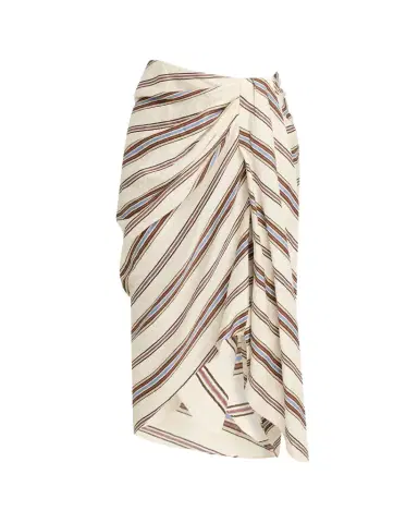 A.L.C. Rhodes Draped Linen Midi Skirt | Thumbnail 1 A.L.C. Rhodes Draped Linen Midi Skirt | Thumbnail 1