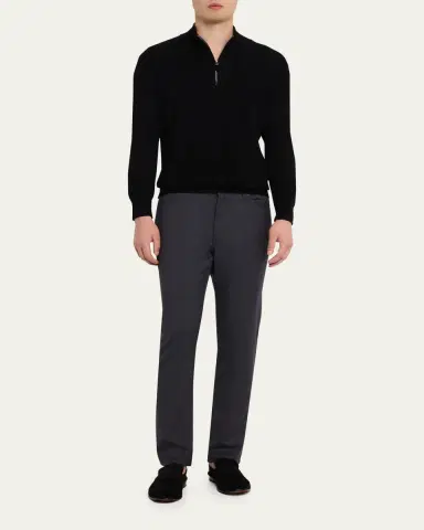 Zegna Men's Wool Straight Leg Five-Pocket Pants | Thumbnail 2 Zegna Men's Wool Straight Leg Five-Pocket Pants | Thumbnail 2