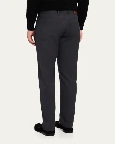Zegna Men's Wool Straight Leg Five-Pocket Pants | Thumbnail 3 Zegna Men's Wool Straight Leg Five-Pocket Pants | Thumbnail 3