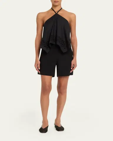 A.L.C. Aleia Cotton Eyelet Halter Top | Thumbnail 2 A.L.C. Aleia Cotton Eyelet Halter Top | Thumbnail 2