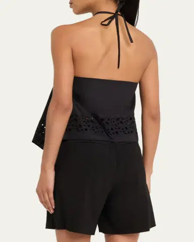 A.L.C. Aleia Cotton Eyelet Halter Top | Thumbnail 3 A.L.C. Aleia Cotton Eyelet Halter Top | Thumbnail 3