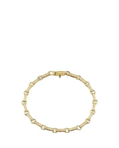 Sydney Evan 14K Round and Rectangular Diamond Link Bracelet | Thumbnail 1 Sydney Evan 14K Round and Rectangular Diamond Link Bracelet | Thumbnail 1