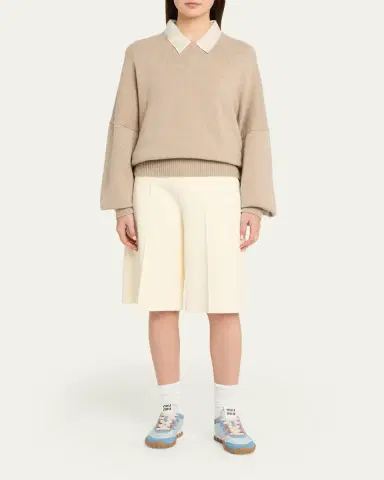 Miu Miu Technical Fabric and Suede Low-Top Sneakers | Thumbnail 3 Miu Miu Technical Fabric and Suede Low-Top Sneakers | Thumbnail 3