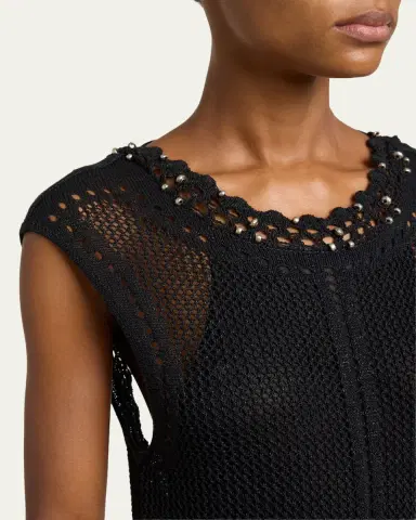 Isabel Marant Metaya Crochet Knit Backless Maxi Dress | Thumbnail 5 Isabel Marant Metaya Crochet Knit Backless Maxi Dress | Thumbnail 5