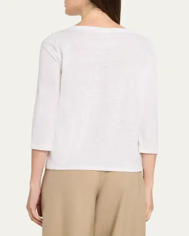 MAJESTIC FILATURES 3/4-Sleeve Organic Cotton Shirt | Thumbnail 3 MAJESTIC FILATURES 3/4-Sleeve Organic Cotton Shirt | Thumbnail 3