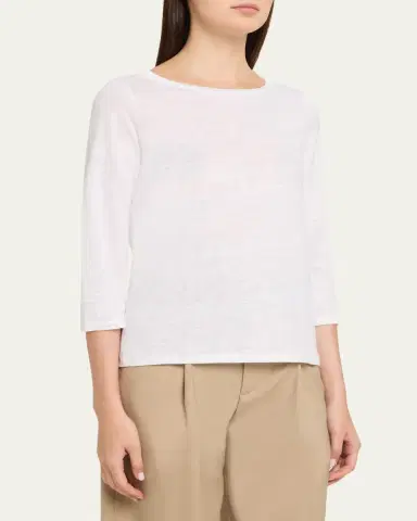 MAJESTIC FILATURES 3/4-Sleeve Organic Cotton Shirt | Thumbnail 4 MAJESTIC FILATURES 3/4-Sleeve Organic Cotton Shirt | Thumbnail 4