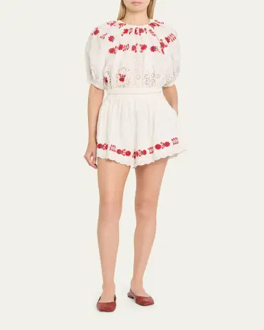 Sea Catharina Embroidered Shorts | Thumbnail 2