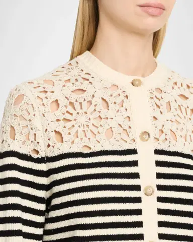 Frame The Coastal Stripe Cardigan | Thumbnail 4 Frame The Coastal Stripe Cardigan | Thumbnail 4